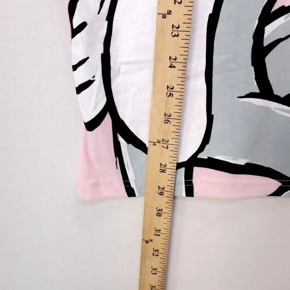 Bugs Bunny All Over Print T Shirt Large Looney Tunes Pink AOP - Picture 8 of 12